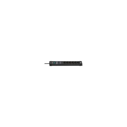 Brennenstuhl Premium-Line, power distribution unit, 6 sockets, 3m, black, with switch and surge protection (1951160401) afbeelding 1