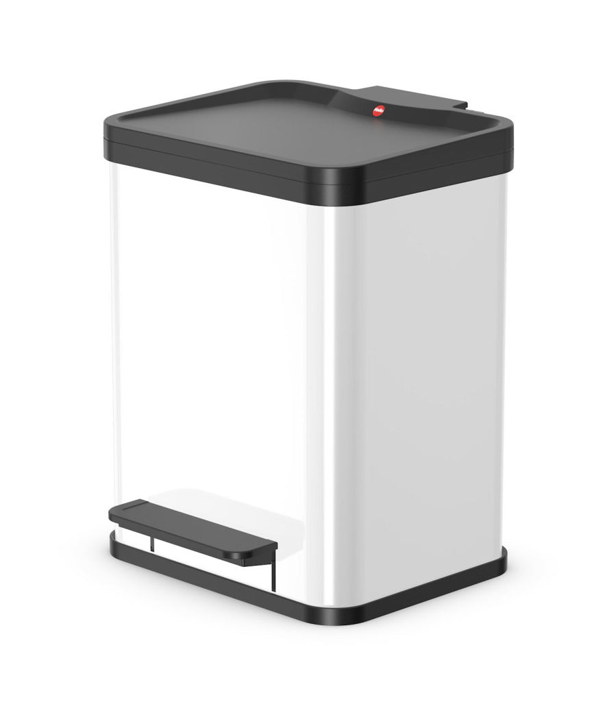 Hailo ECO Duo Pedal Bin M White 0622-230