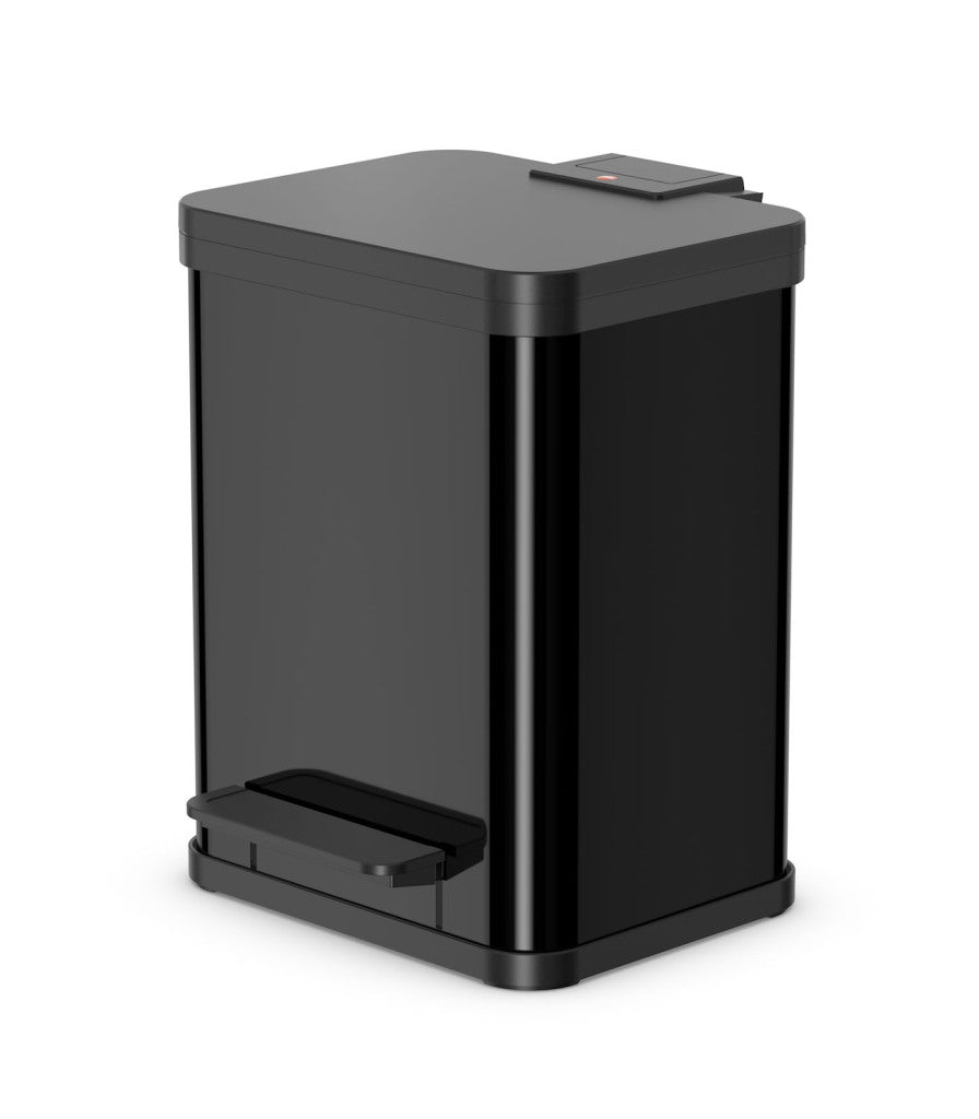 Hailo Öko Duo Plus M Pedal Bin 2x9L Silver/Black 0622-260