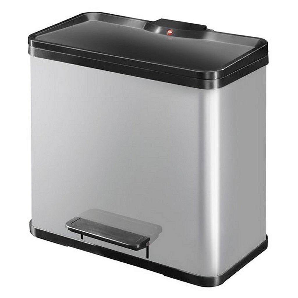 Hailo Öko Duo Plus L Pedal Bin 17+9 L Stainless Steel/Silver 0630-220