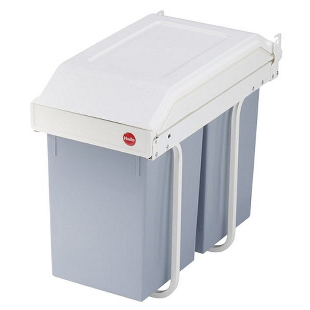 Hailo Multi-Box Duo L Built-in Waste Bin 2x14L White/Silver 3659-001
