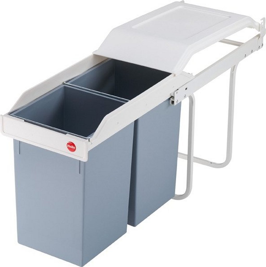 Hailo Multi-Box Duo L Built-in Waste Bin 2x14L White/Silver 3659-001