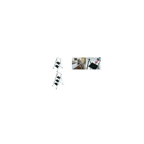 Hailo-Werk Hailo K30 - Klappleiter - 2 Stufen - Arbeitshöhe: 2,25 m - Aluminium - Aluminium mit schwarzen Stufen (4392-801) - 4007126439260 - image 1