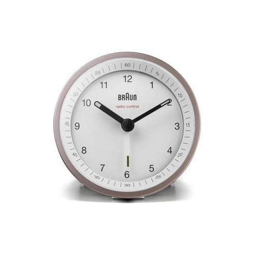 Braun Funkwecker BC07PW-DCF pink/weiß - Quarzwecker - Rund - Pink - Weiß - Analog - Akku - AA (67099) afbeelding 1