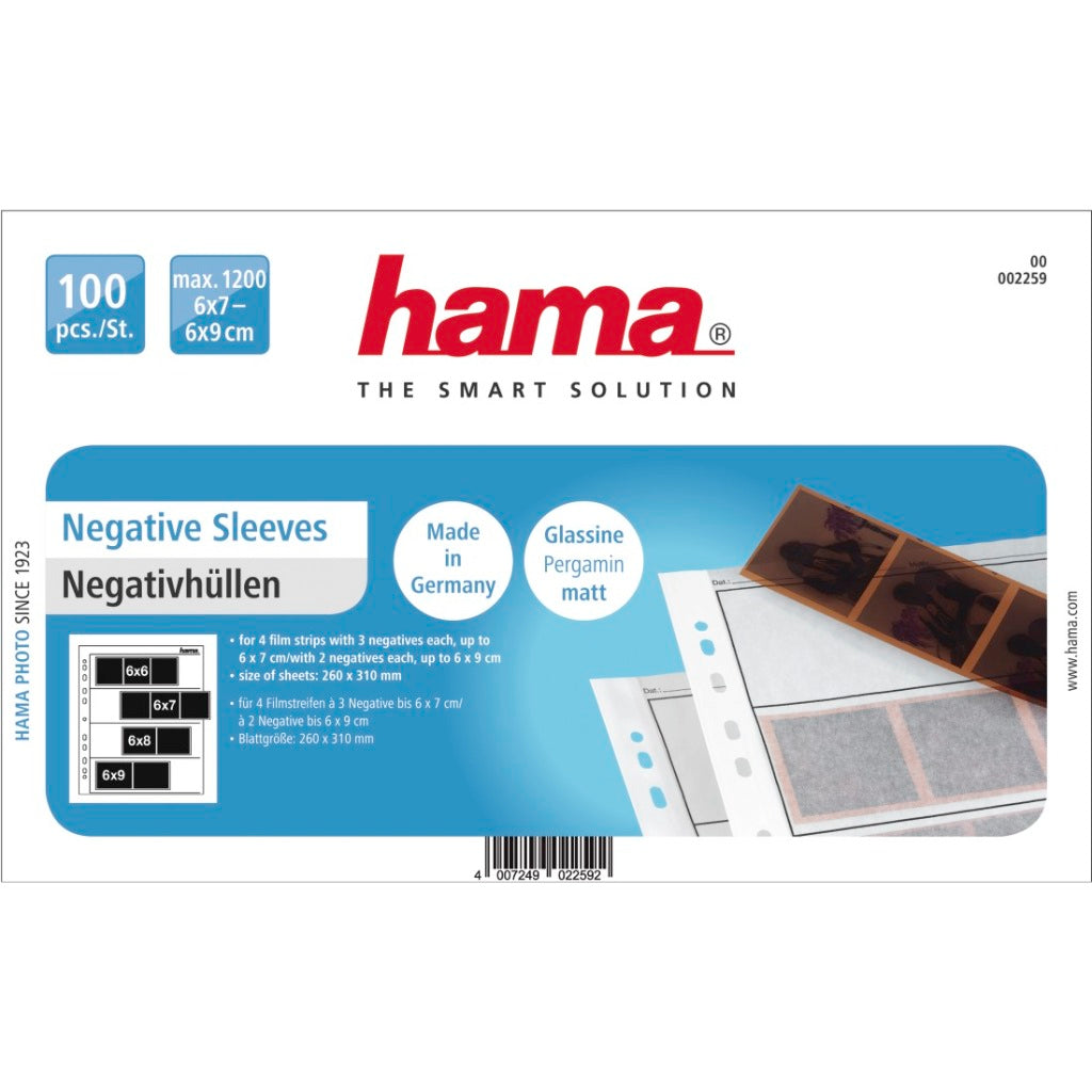 Hama Negative Sheets 60/70 mm 100 Pcs for Ring Binders Perg.60/70Mm 100Pcs