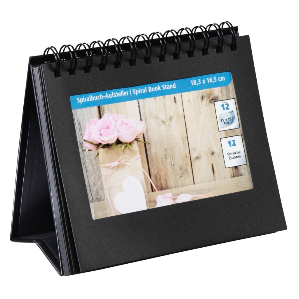 Hama Spiral Book Stand for 12 Photos Up to 11x15 cm with Black Sayings