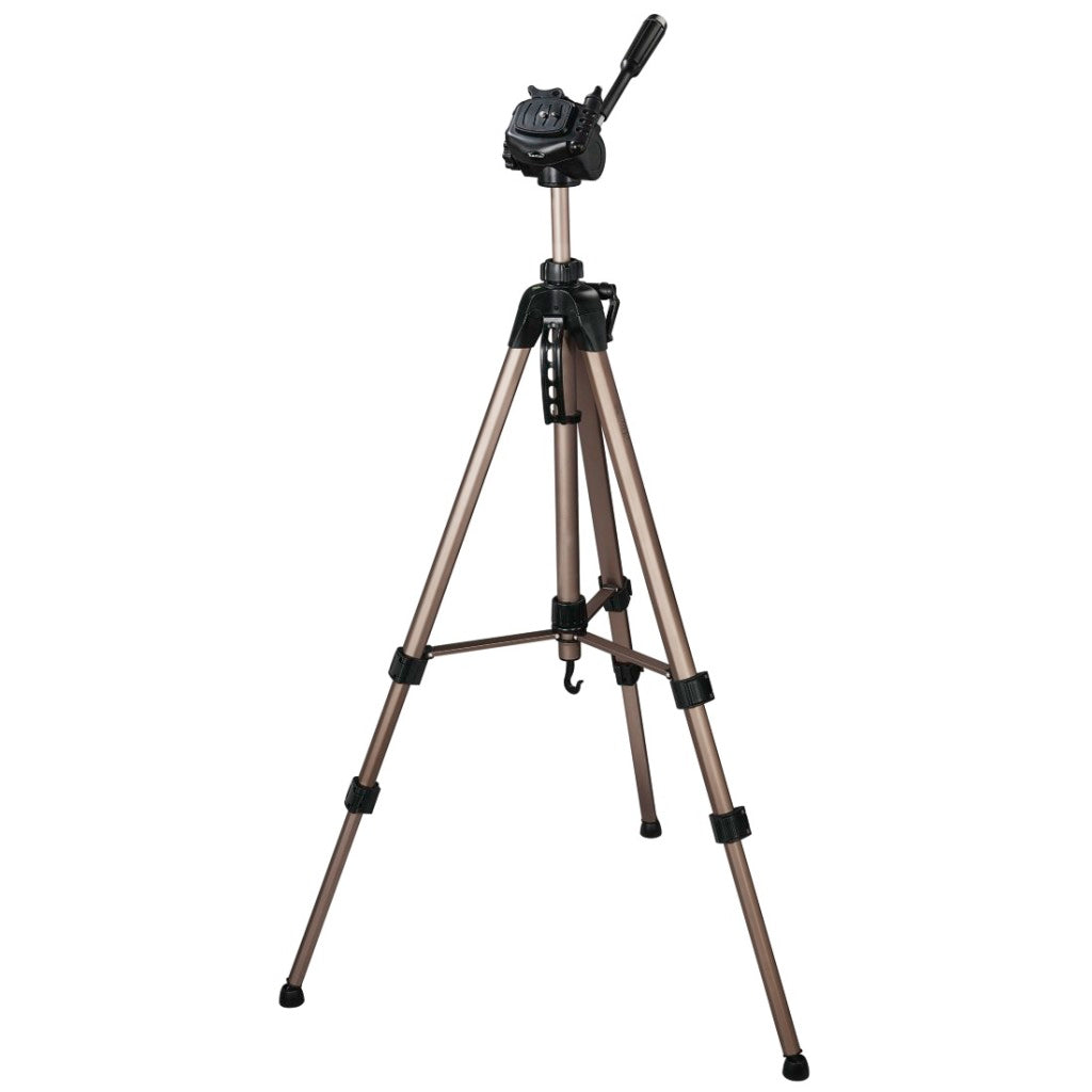 Hama Tripod Star 64 - Camera Tripod for Photo and Video - 3D Tilt Head - Height Adjustable - Champagne