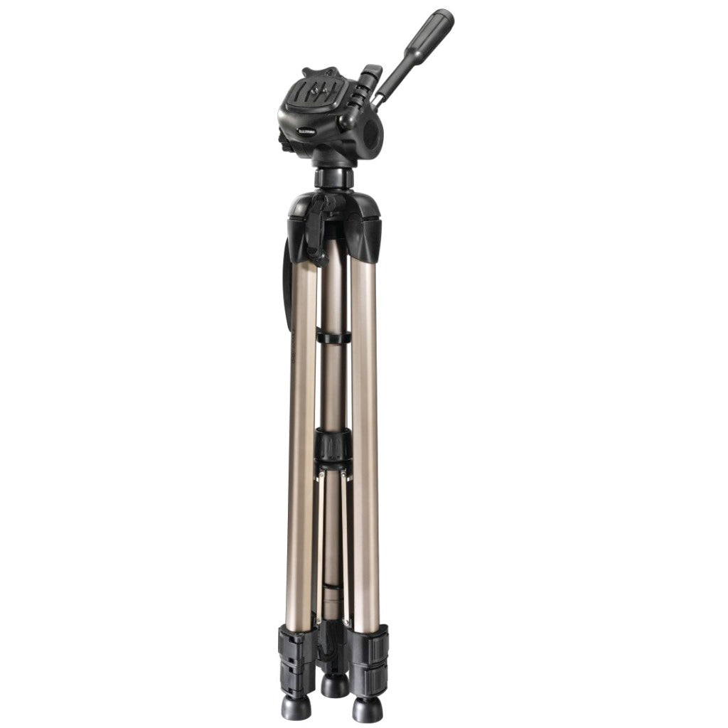 Hama Tripod Star 64 - Camera Tripod for Photo and Video - 3D Tilt Head - Height Adjustable - Champagne
