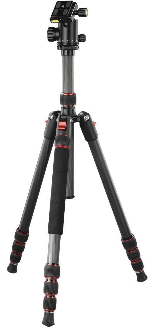 Hama Dreibeinstativ Ramble II Duo Carbon, 160 - Ball, mit Smartphone-Halterung (00004486) afbeelding 1