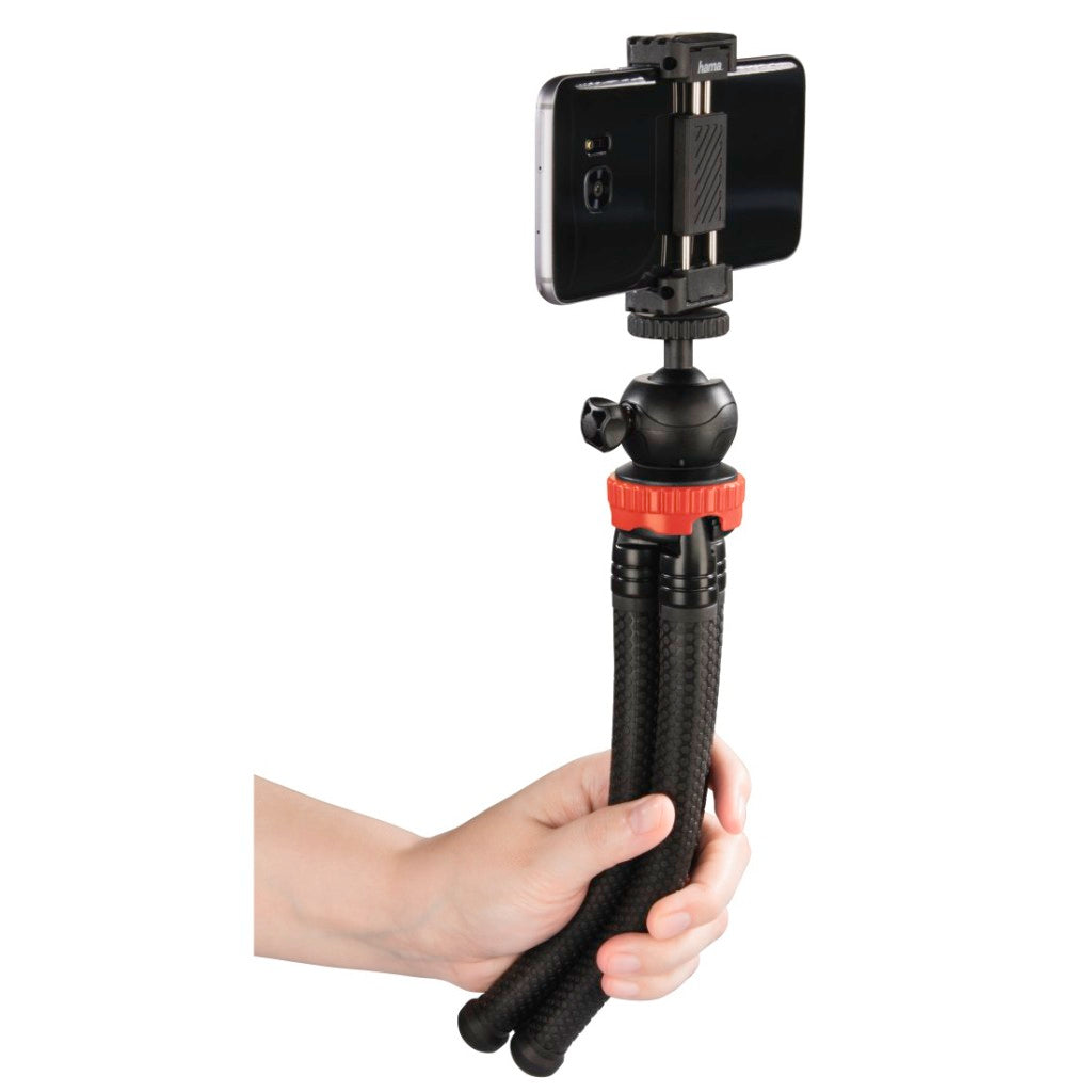 Hama FlexPro Tripod for Smartphones, GoPros, and Cameras 27 cm Red - Flexible Tripod