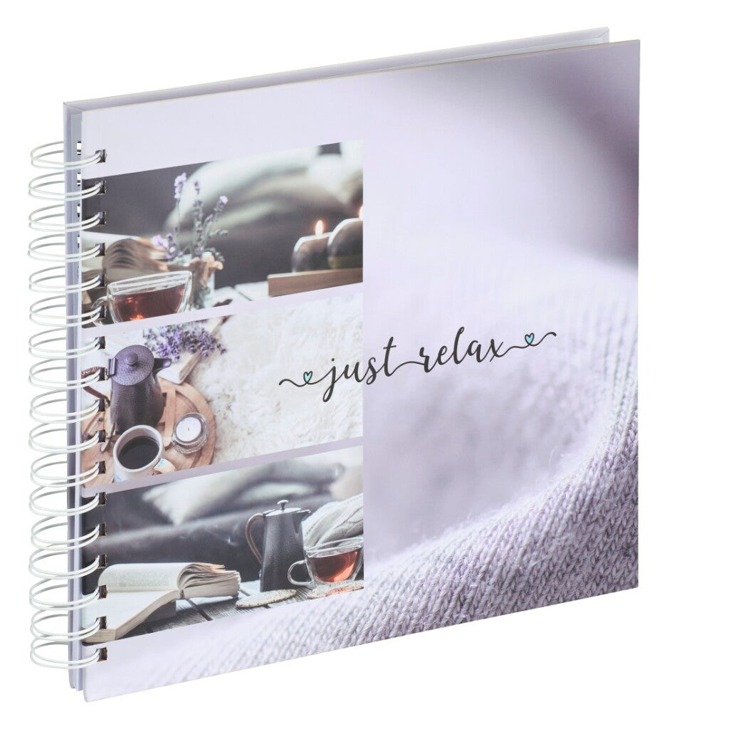 Hama Photo Spiral Album Just Relax Lavender 28x24 cm 50 White Pages