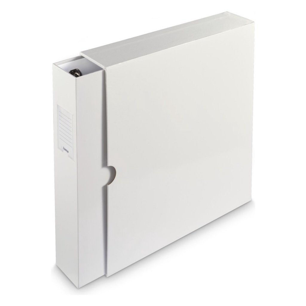 Hama Folder with 4-D-ring Mechanism 70 mm Spine Width + Cassette White