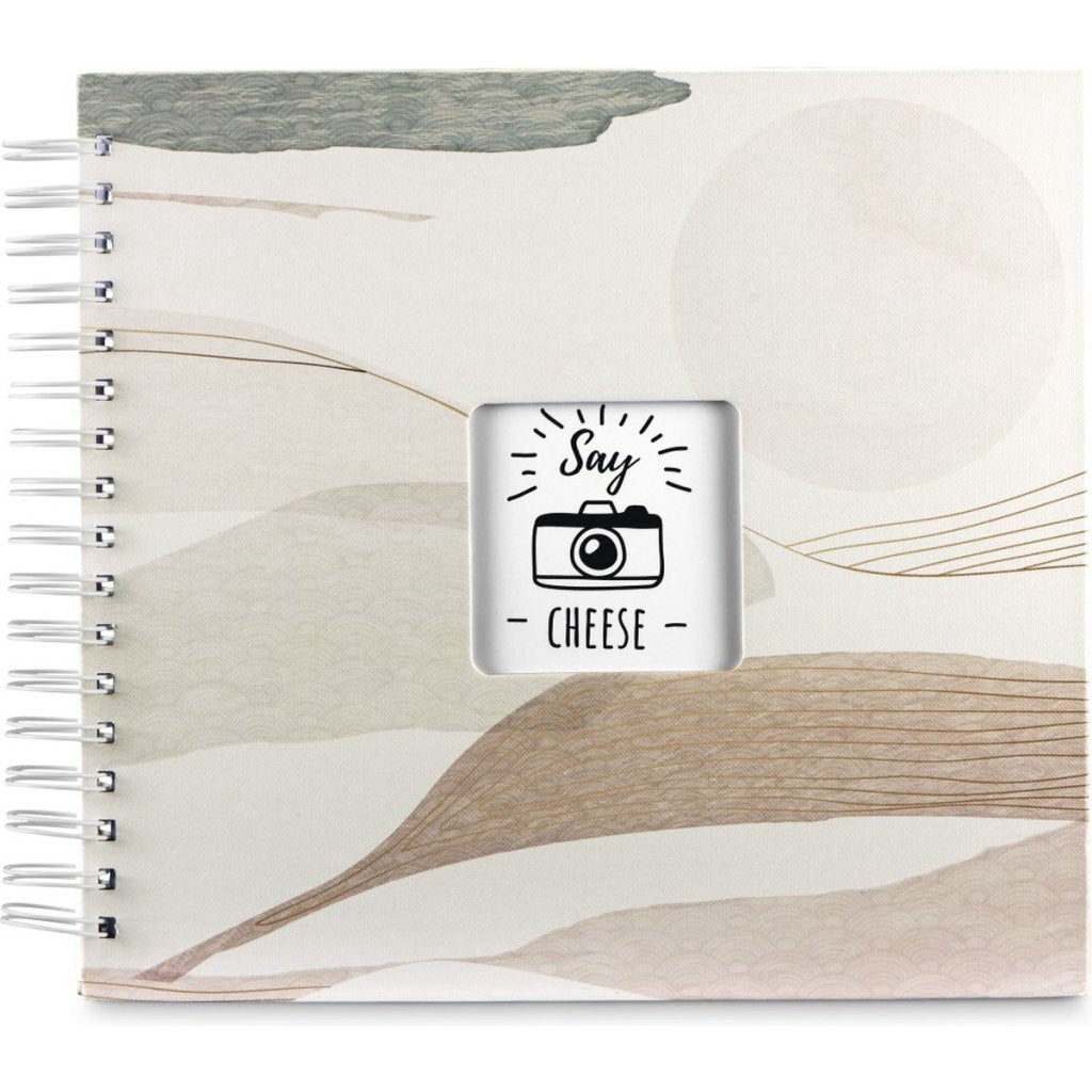 Hama Photo Spiral Album Say Cheese Watercolor 28x24 cm 50 White Pages Taupe