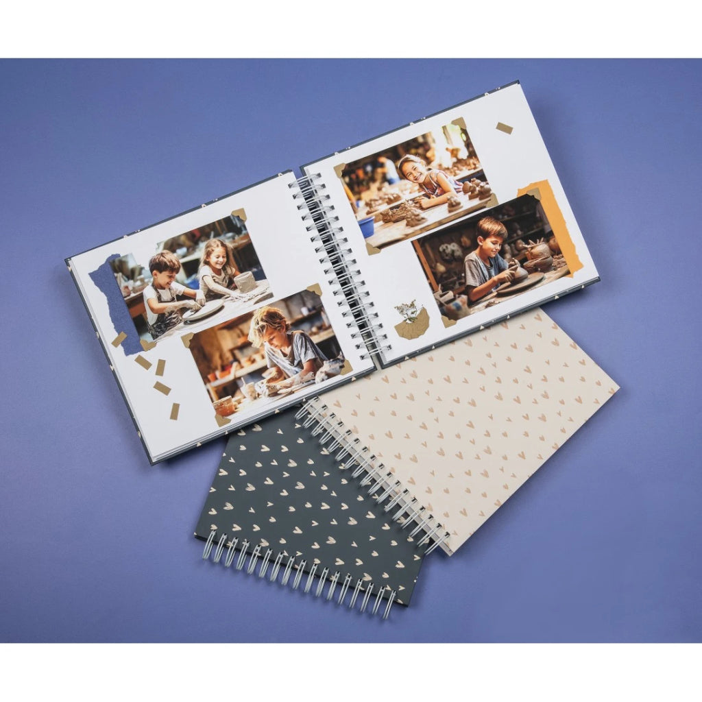 Hama Photo Spiral Album Lovely 28x24 cm 50 White Pages Blue