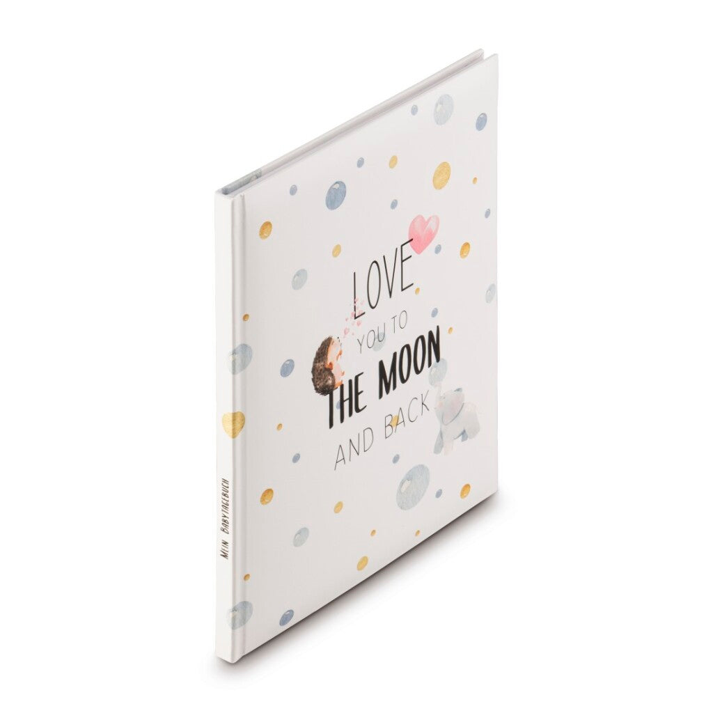 Hama Babydagboek Love You To The Moon And Back 22x29 cm 44 Ge&iuml;llustreerde Pagina's
