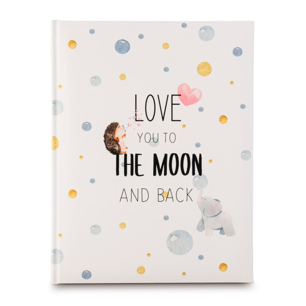 Hama Babydagboek Love You To The Moon And Back 22x29 cm 44 Ge&iuml;llustreerde Pagina's