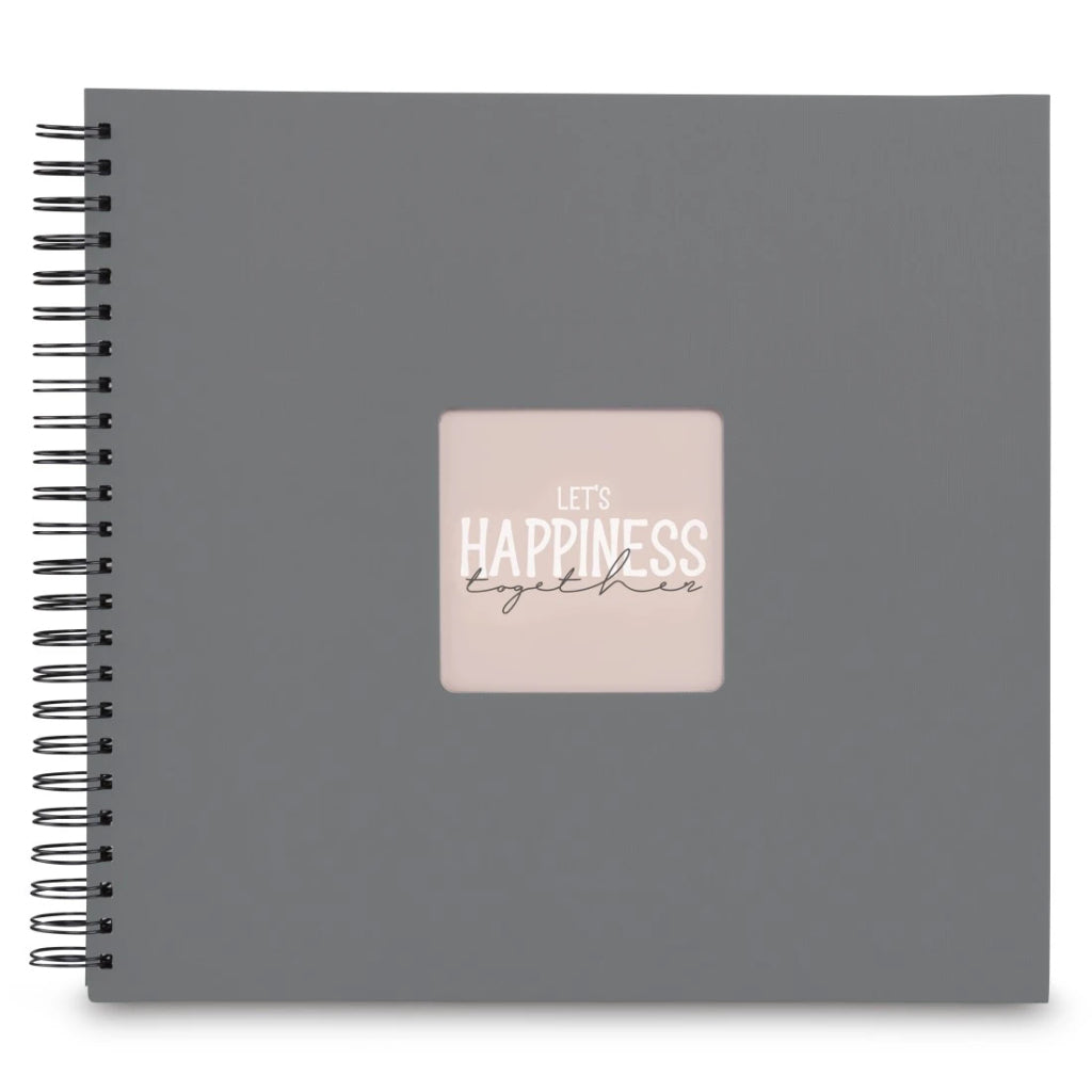 Hama Fine Art Spiral Photo Album 36x32 cm 50 Black Pages Stone Grey