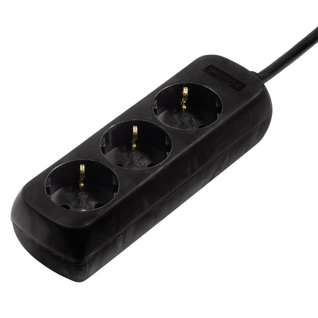 Hama 3-Way Power Strip Black 1.4 m - 10 Pieces