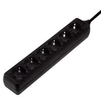 Hama 6-Way Power Strip Black