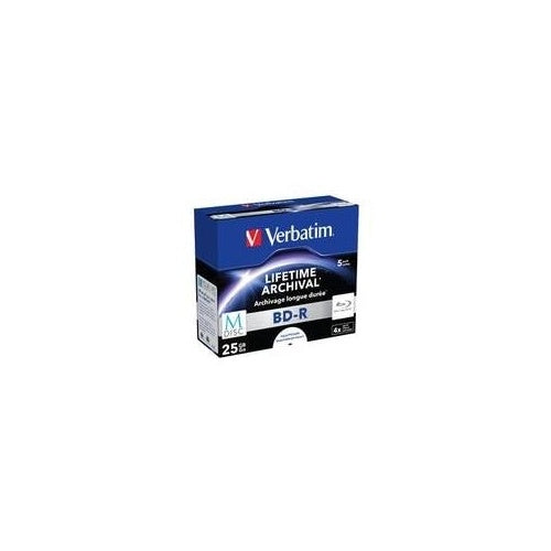 Verbatim M-Disc - 5 x BD-R - 25 GB 4x - mit Tintenstrahldrucker bedruckbare Oberfläche - Jewel Case (Schachtel) afbeelding 1