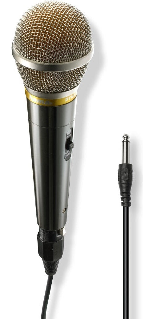 Hama Dynamisches Mikrofon Vocal Pro, Kabel 6,35 mm, 3 m, Ein/Aus-Schalter (00046006) afbeelding 1