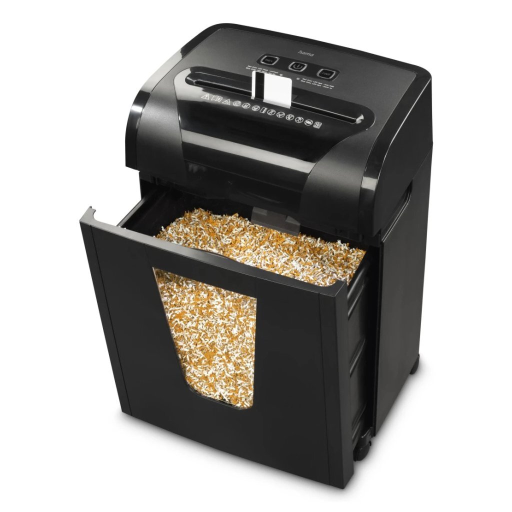 Hama Prime M100 Paper Shredder with Security Level P5 T5 E4 Black