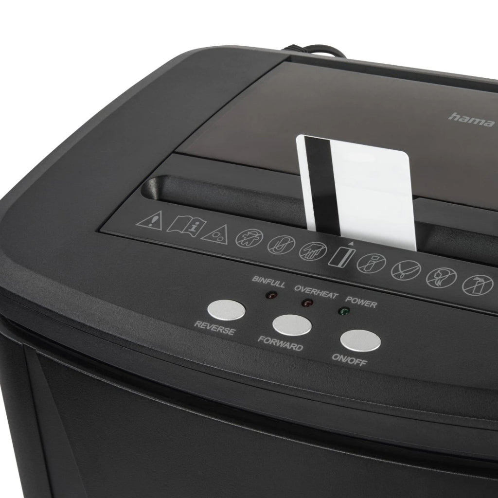 Hama Safe Auto M1200 Paper Shredder with Security Level P4 T4 E3 Black