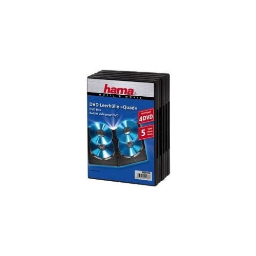 Hama DVD Quad Box - DVD Jewel Case - black (Packung mit 5 ) afbeelding 1
