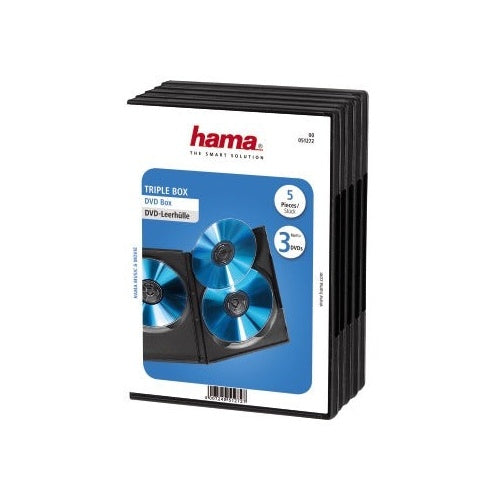 Hama DVD 3 Box 5 Pak Zwart afbeelding 1