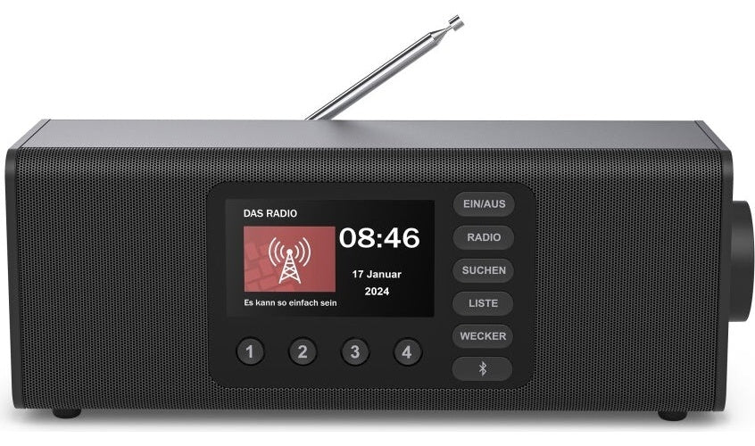 Hama Digitalradio DR2002, FM/DAB/DAB+/Bluetooth® RX, Radiowecker, Stereo, SW (00054262) afbeelding 1