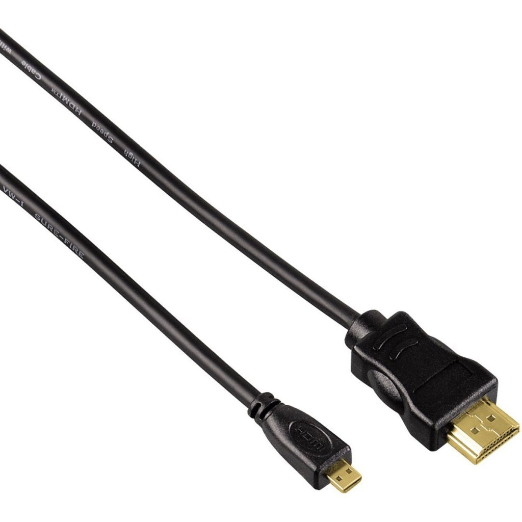 Hama High Speed Micro HDMI to HDMI Cable 2 m Gold Plated Black