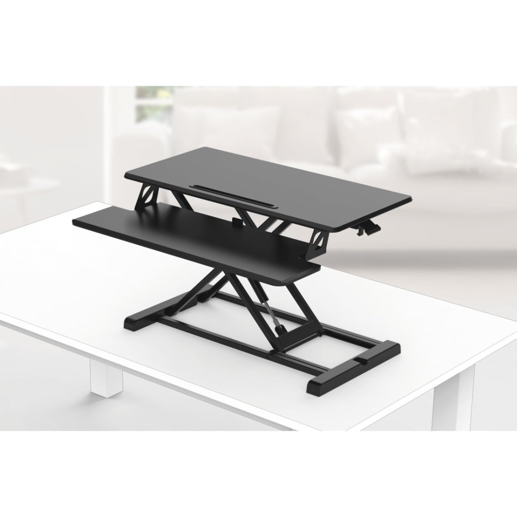 Hama Height-Adjustable Desk Mount 80 x 40 cm Black