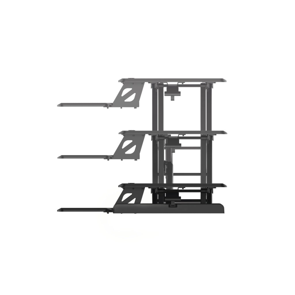 Hama Height-Adjustable Desk Mount 80 x 40 cm Black