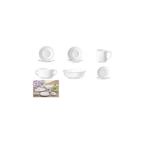 Esmeyer Suppenteller "TRIANON", tief, Durchm. 225 mm, weiß Hartglas-Geschirr, uni weiß, spülmaschinenfest, - 6 Stück (441-004) - 4007796044887 - image 1