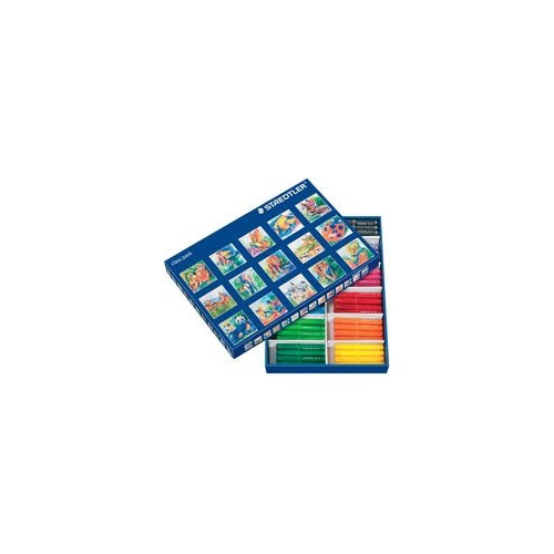 STAEDTLER Fasermaler Noris Club jumbo, 144er Schulbox Minenstärke: 3.0 mm, rund, Tinte mit Lebensmittelfarbe, - 1 Stück (340 C144) afbeelding 1