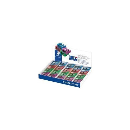 STAEDTLER Doppel-Spitzer Metallic, aus Metall, 20er Display für normalstarke Stifte bis 8,2 mm / 10,2mm Durchmesser, - 20 Stück (510 20 PR2) afbeelding 1