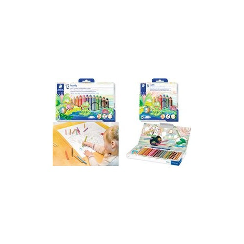 STAEDTLER Hexagonal-Buntstift buddy,18er Kartonetui +Spitzer Der ideale erste Kinderbuntstift! 7,60cm (3") 1: Bunt-, Wachsmal - 1 Stück (140 C18) afbeelding 1