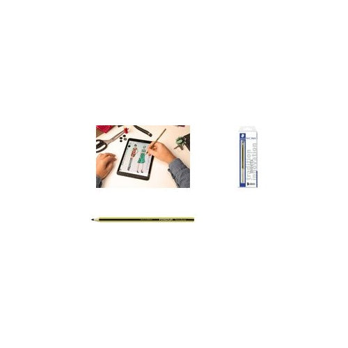 STAEDTLER Eingabestift Noris digital, EMR-Technologie Bleistift & Eingabestift in 1, kompatibel mit Samsung - 1 Stück (180 22-1) afbeelding 1