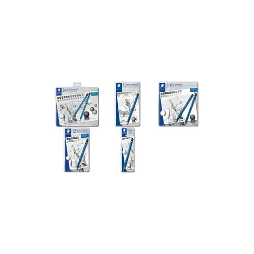 STAEDTLER Bleistift Mars Lumograph, 24er Metalletui Minenstärke: 2,0 mm, sechseckig, blau lackiert, - 1 Stück (100 G24) afbeelding 1