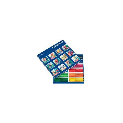 STAEDTLER Fasermaler Noris Club, 144er Schulbox Minenstärke: 1,0 mm, rund, leicht auswaschbar, Kappe mit - 1 Stück (325 C144) afbeelding 1