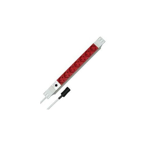 48,26cm (19") Kopp Steckdosenleiste 7-fach Alu, mit USV Kaltgeräte-Anschluss (931704011) afbeelding 1