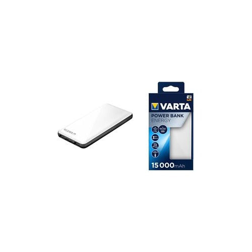 Varta Energy - Powerbank - 20000 mAh - 74 Wh - 15 Watt - 3 Ausgabeanschlussstellen (2 x USB, 24 pin USB-C) (57978 101 111) afbeelding 1