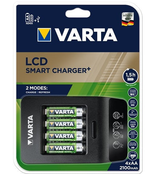 Varta Ladegerät LCD Smart Charger+ inkl. 4x AA 2100mAh (57684101441) afbeelding 4