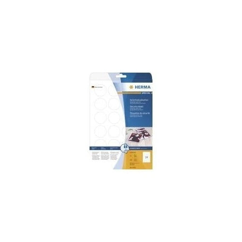 HERMA Special - Permanent selbstklebende, matte Etiketten aus Schutz-/Siegelfolie - weiß - 40 mm rund 600 Etikett(en) (25 Bogen x 24) (4234) afbeelding 1
