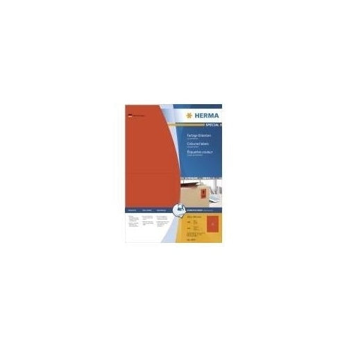 HERMA SuperPrint - Selbstklebende Etiketten - Rot - A6 (105 x 148 mm) - 400 Stck. (100 Bogen x 4) (4397) afbeelding 1