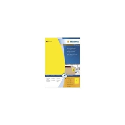 HERMA SuperPrint - Selbstklebende Etiketten - Gelb - A4 (210 x 297 mm) - 100 Stck. (4401) afbeelding 1