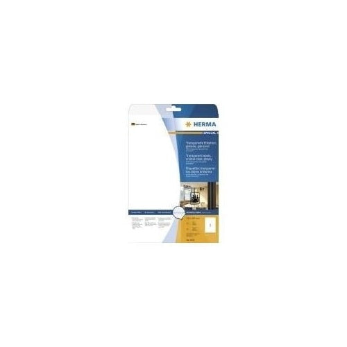HERMA Special - Selbstklebende Glanzfolie - durchsichtig - A4 (210 x 297 mm) - 25 Stck. (8020) - 4008705080200 - image 1