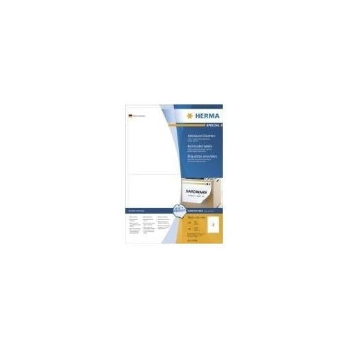 HERMA | Self-Adhesive Removable Matte Paper Labels 10314 199.6 x 143.5 mm 200 Labels | For Printing - White afbeelding 1