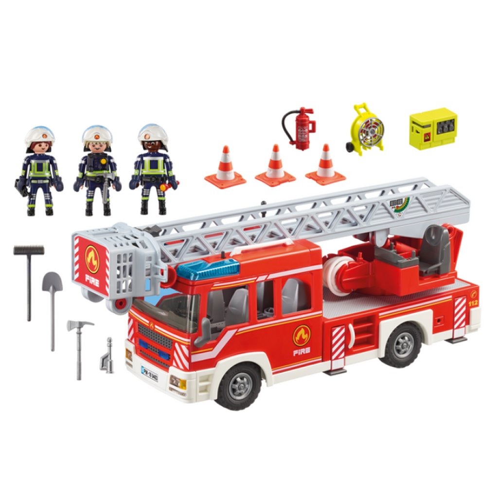 Playmobil Fire Truck Set with Light and Sound 9463