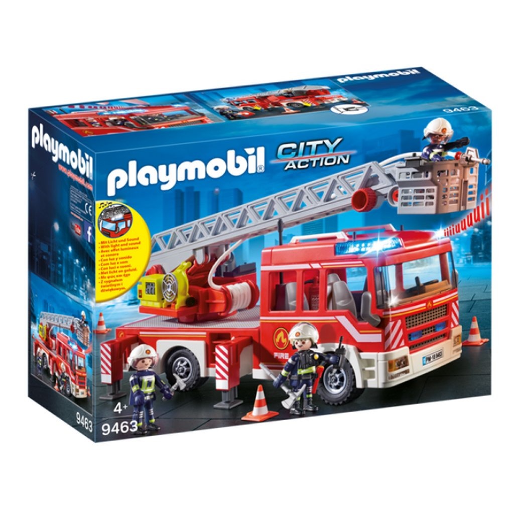 Playmobil Fire Truck Set with Light and Sound 9463